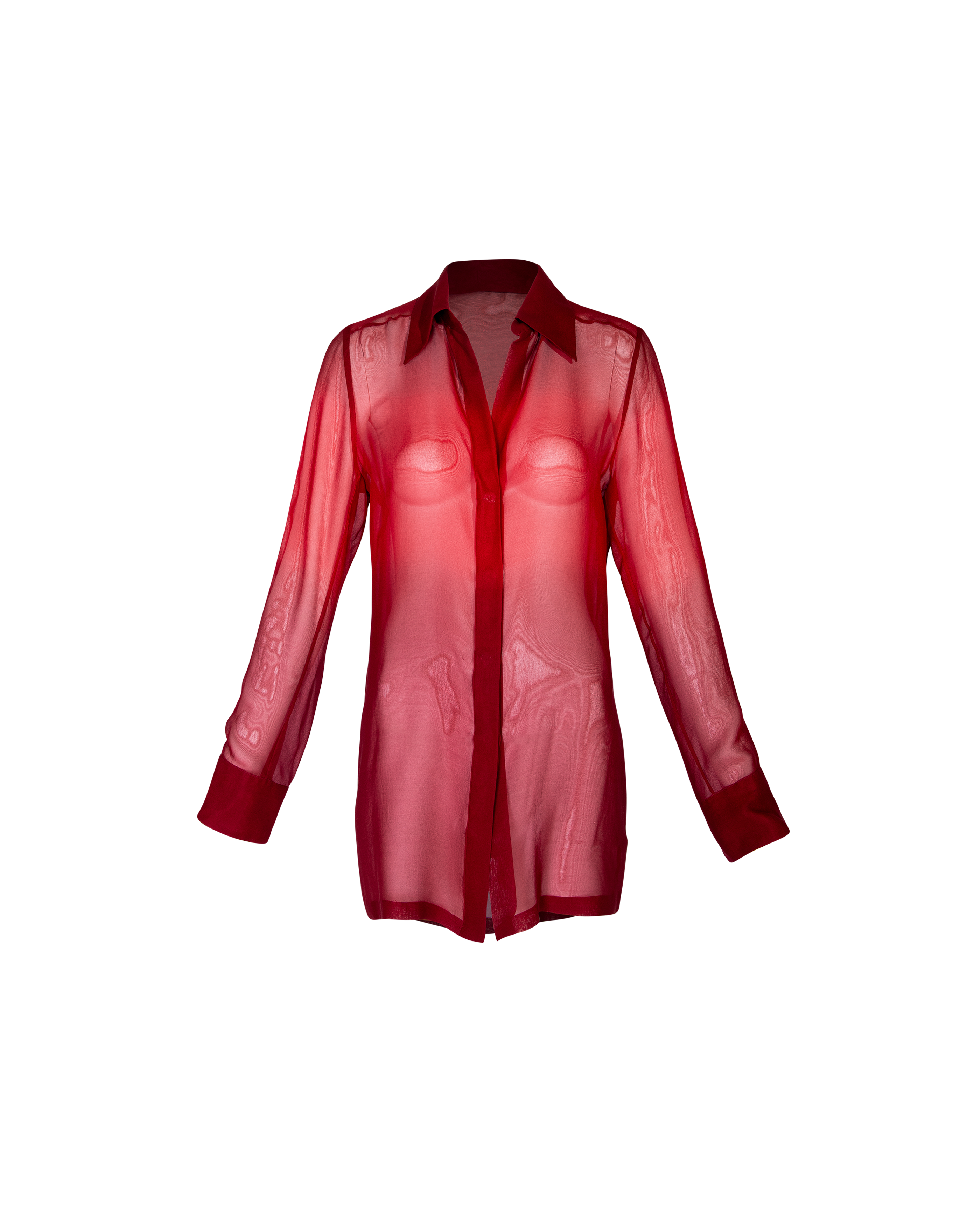 S/S 1997 Red Ombre Button-Up