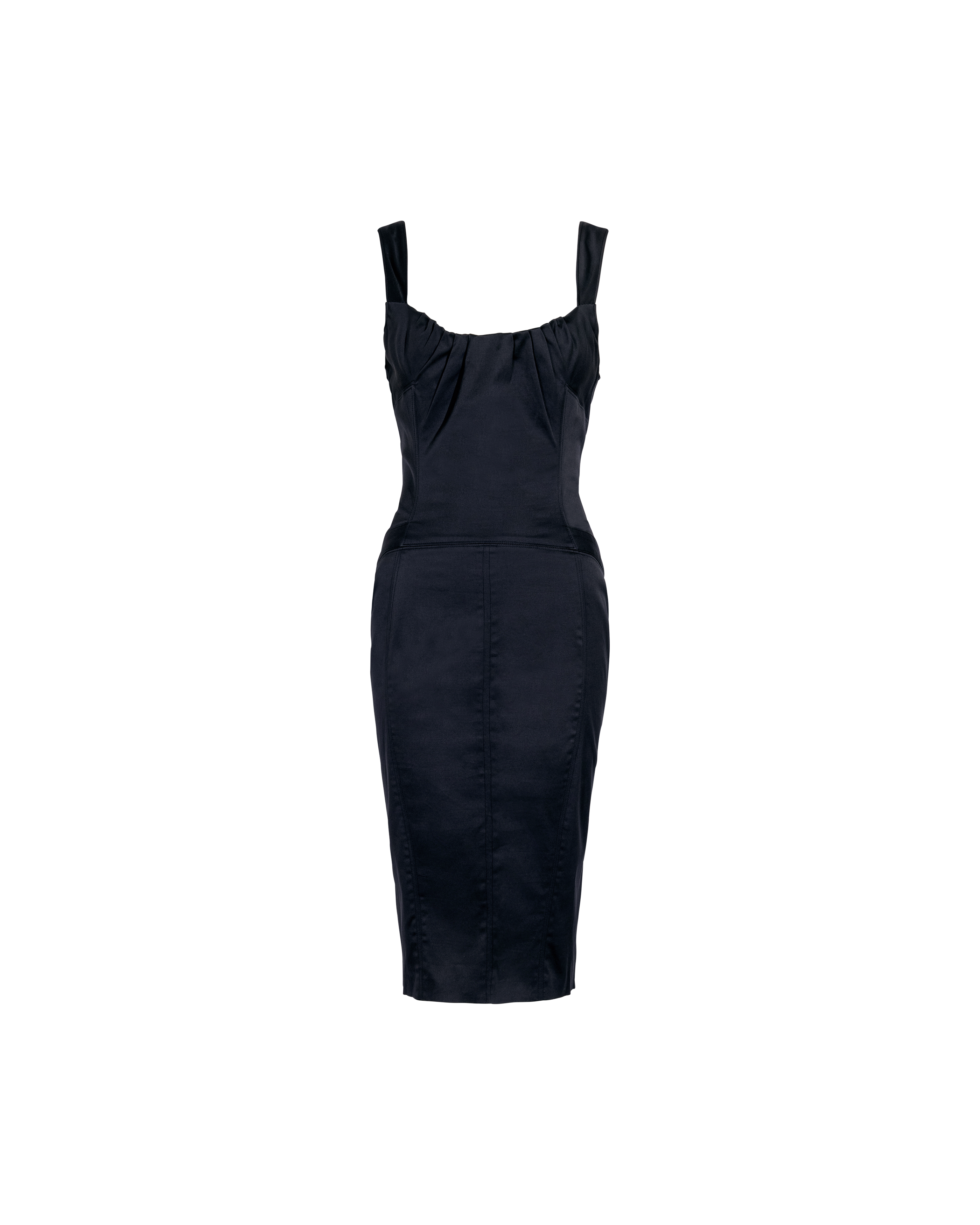 A/W 2003 Deep Gray Bustier Knee Length Dress