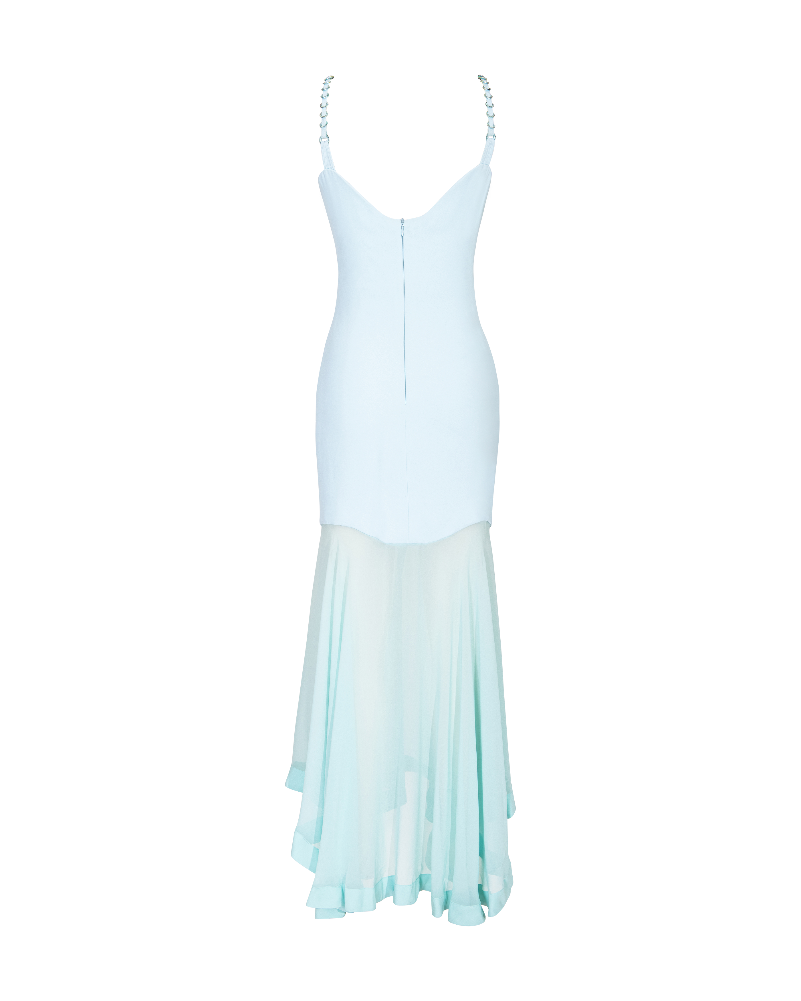Notorious crêpe bustier gown in blue - Maticevski