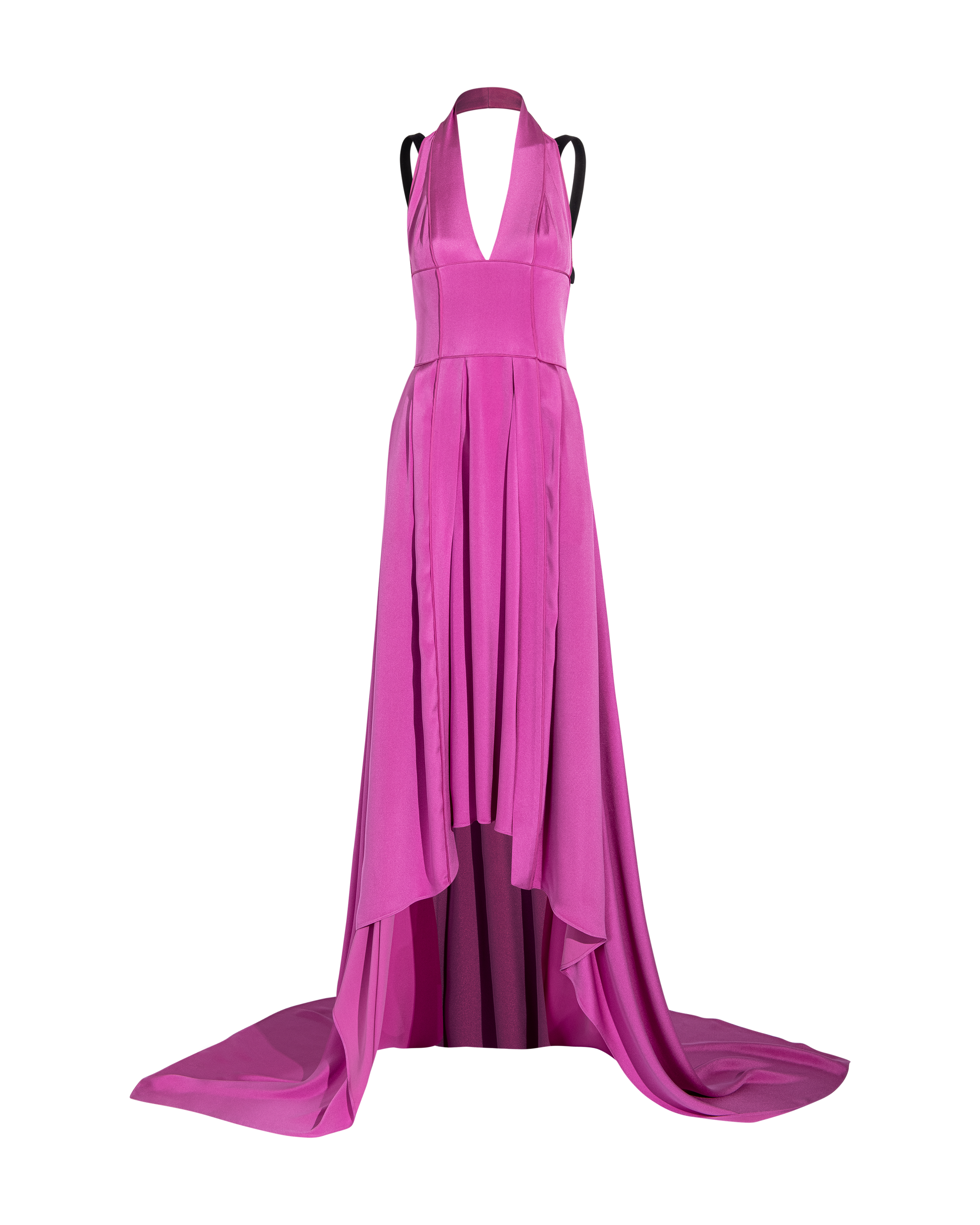 A/W 2005 Fuchsia Pink Silk Halter Gown