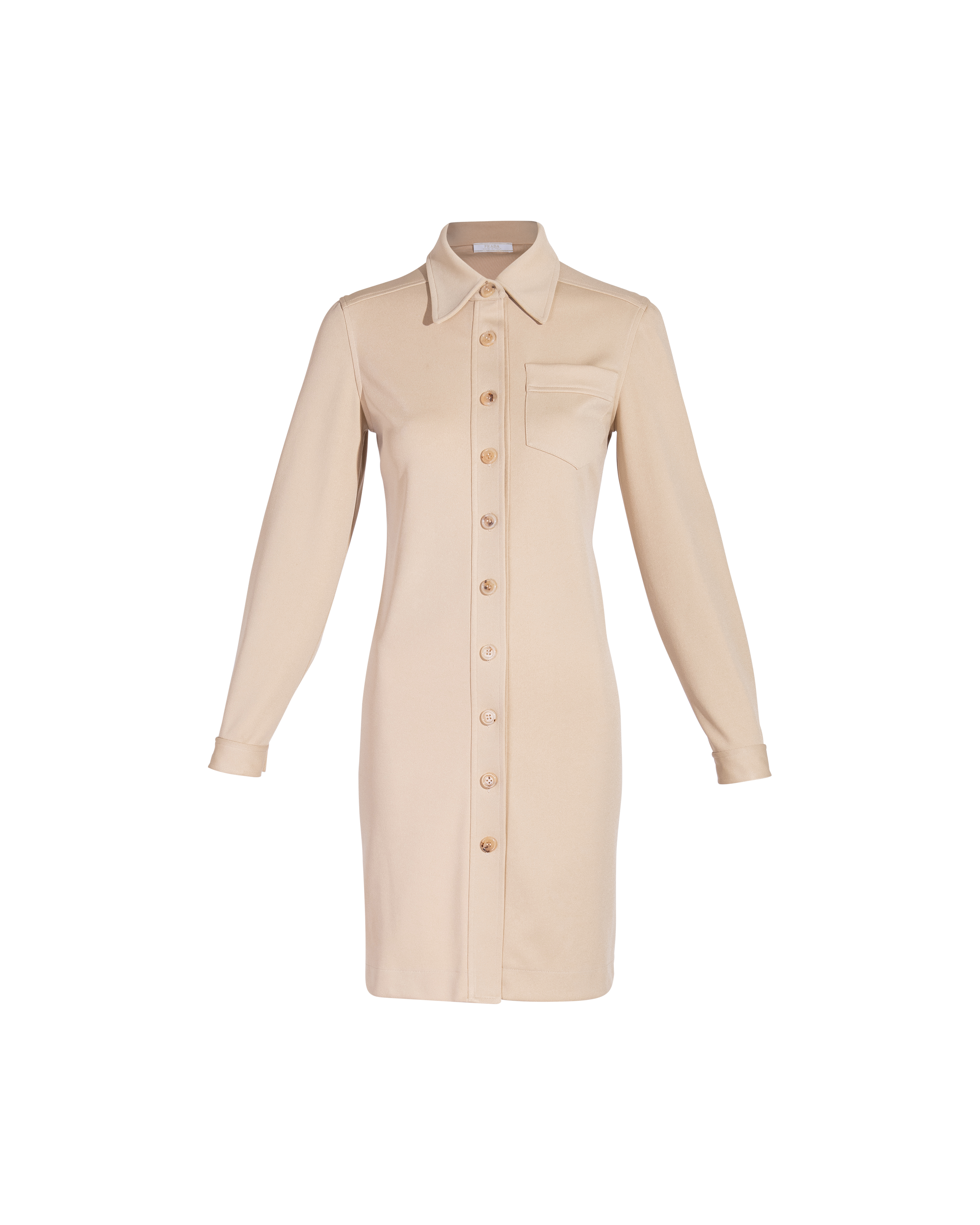 S/S 1996 Beige Long Sleeve Shirt Dress