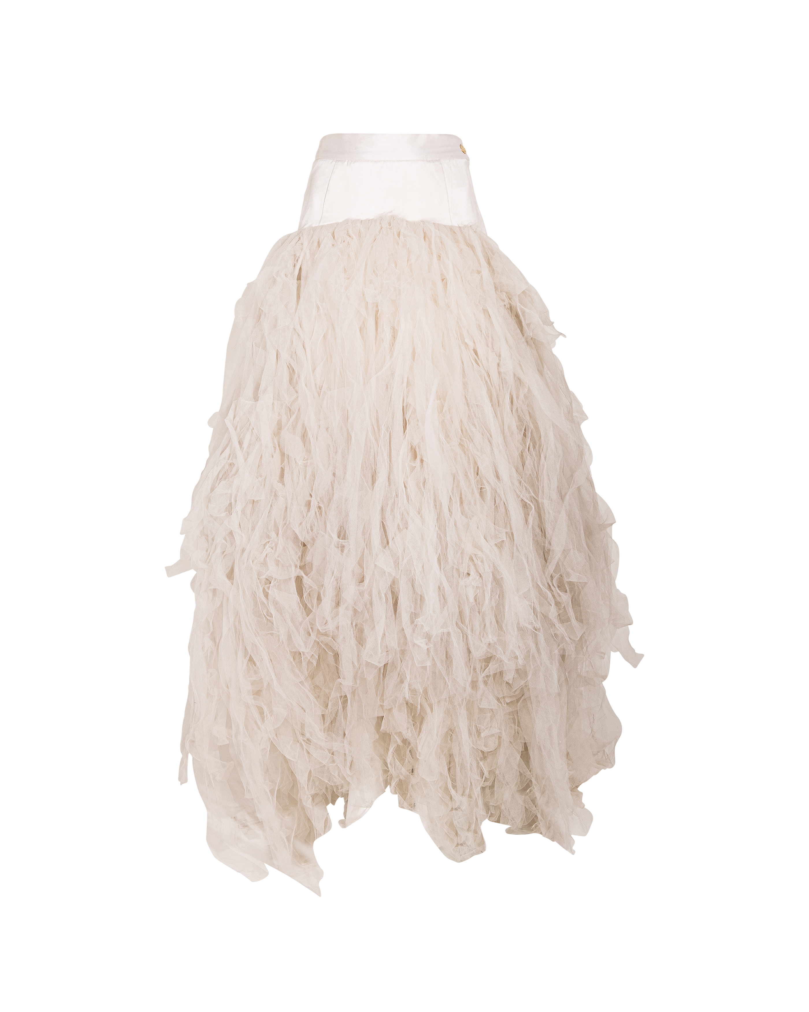 S/S 1992 One-of-One Shredded Tulle and Silk Skirt