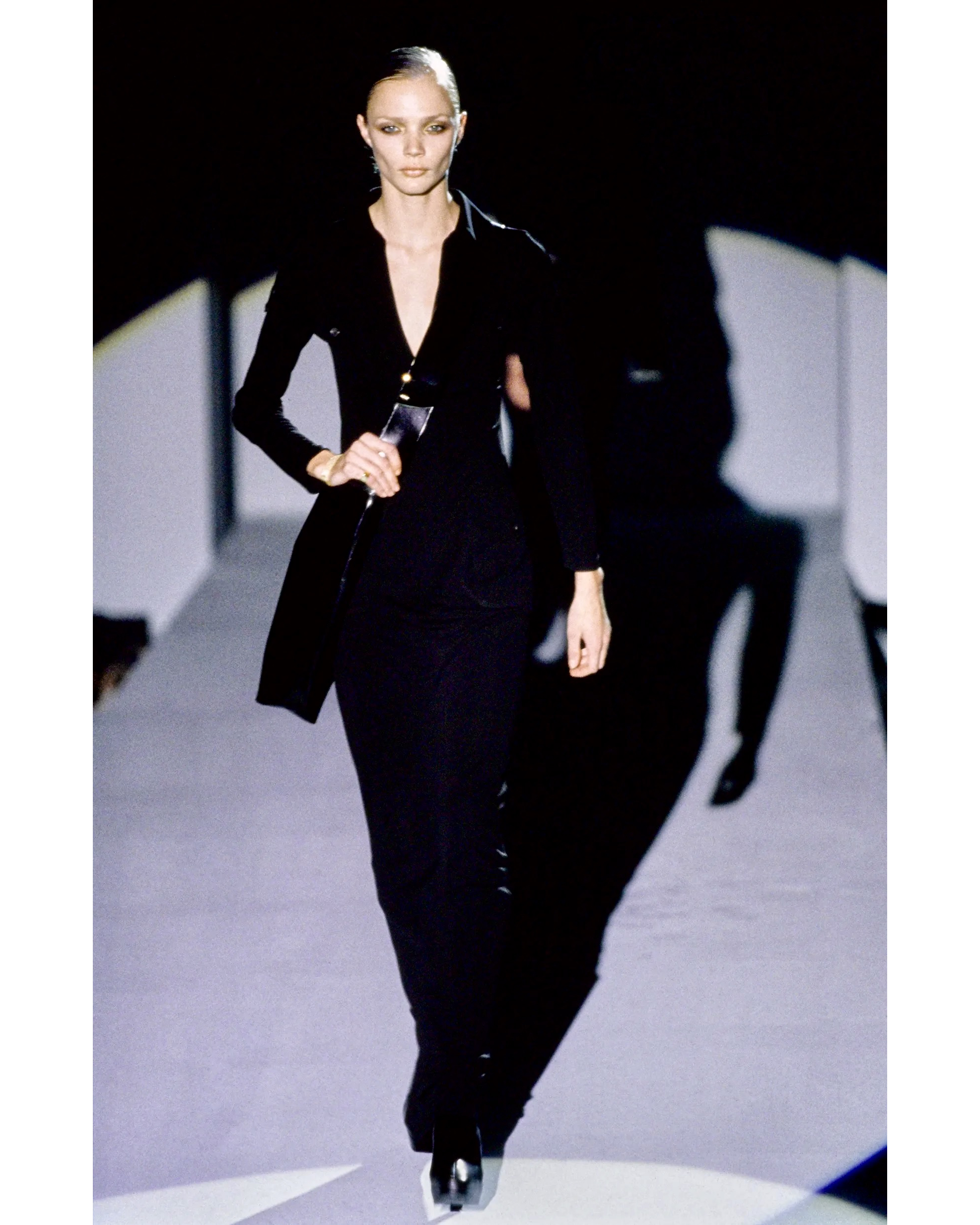 A/W 1996 Black Long Sleeve Jersey Dress