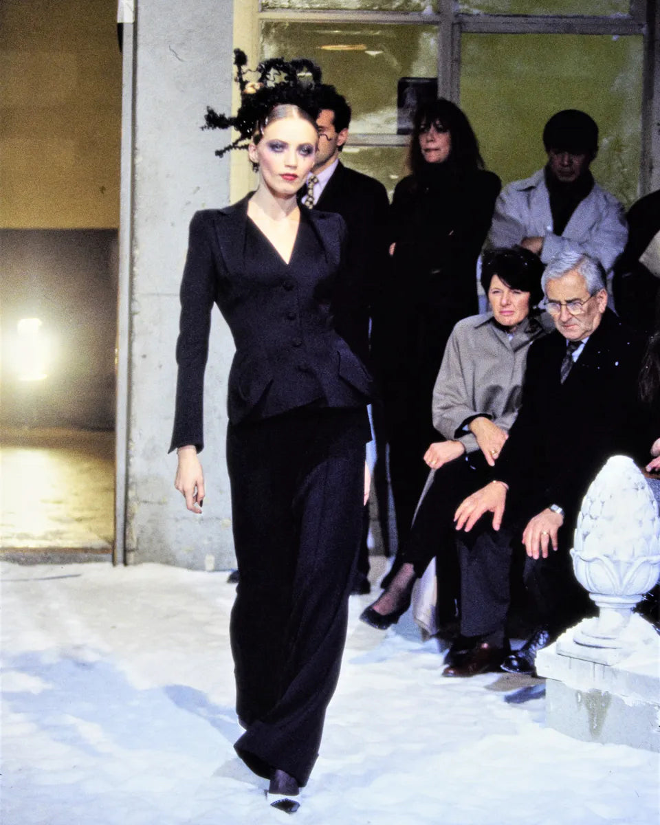 S/S 1995 Black Wool Pant Suit