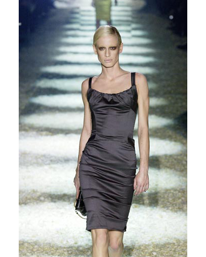 A/W 2003 Deep Gray Bustier Knee Length Dress