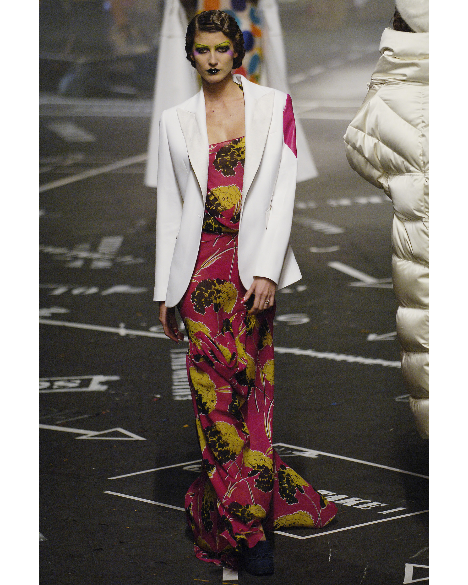 A/W 2005 Silk Bias Cut Carnation Print Slip Dress