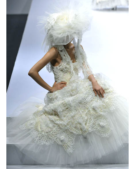 A/W 2008 Ivory Textured Knit Gown