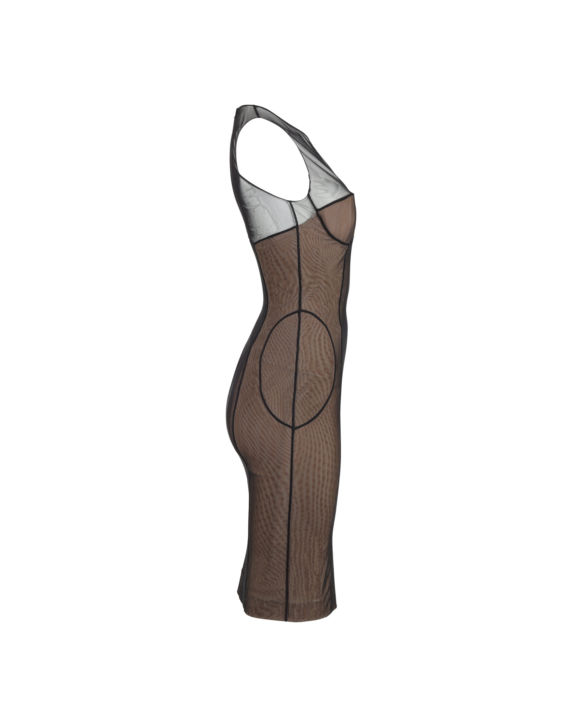 Gucci S/S 2001 brown ruched bustier dress — JAMES VELORIA